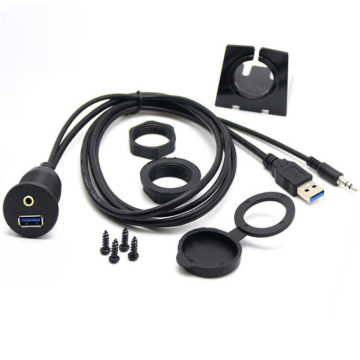 Waterdichte USB -vrouw naar mannelijke audio jack -kabel