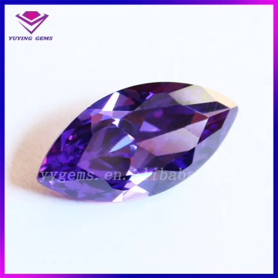 YYGems Product Marquise Cut CZ Gem Amethyst Cubic Zirconia Stone
