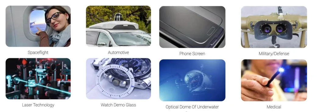 Optical Bk7 Glass Sapphire Crystal Dome Underwater CCTV Camera Glass Dome Cover