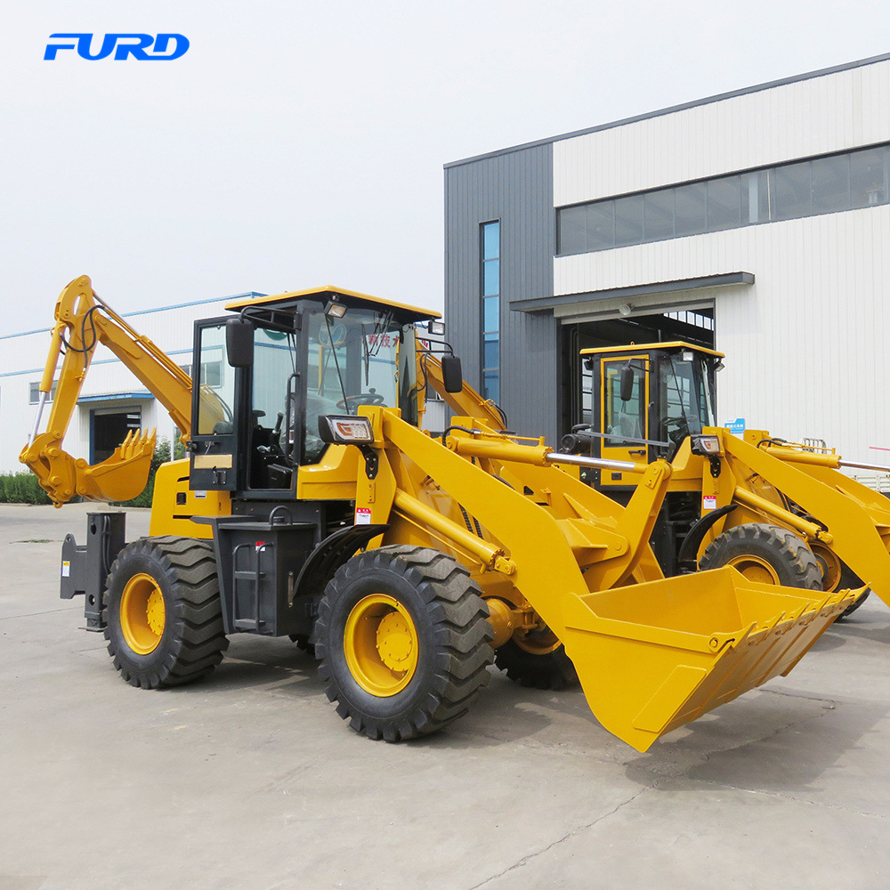 4-Wheel Hydraulic Front End Backhoe Loader with Easy Maintenance