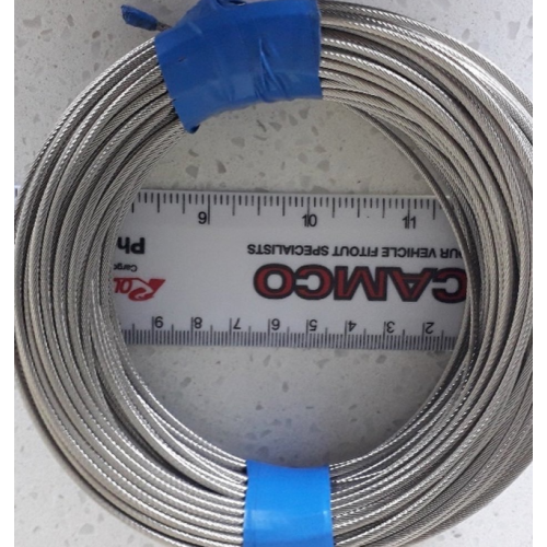 7X7 stainless steel wire rope 3/32in 316