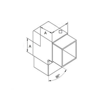 Edelstahl -Quadrat -Handläufe Armaturen