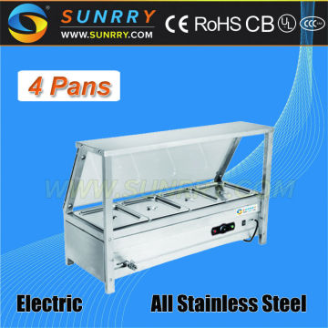 Hot selling electric kitchen machine food warming showcase cabinet with curved