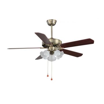 Ventilador de teto decorativo clássico de 52 polegadas com luz