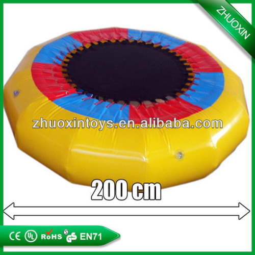 bounce water bed trampoline game/aqua trampoline/, water floating toys,inflatable beach diameter 60ft 2m