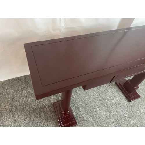 Mid-Century Burgundy Console Tables for Living Room
