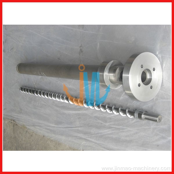 Bimetallic blow molding machine screw and barrel for HDPE