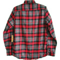 Men Casual Double Pockets Y/D T/C Flannel Shirt