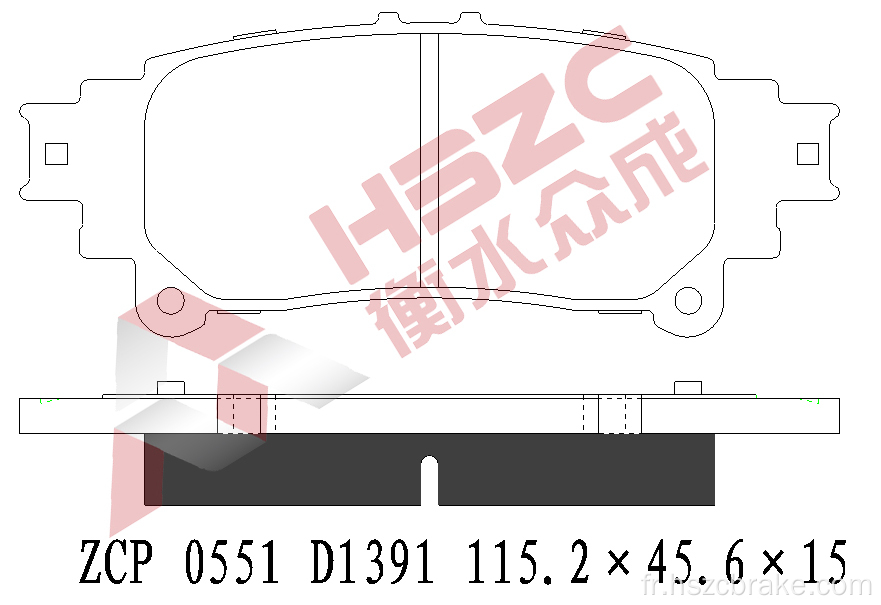 FMSI D1391 Poscende de frein en céramique pour Toyota