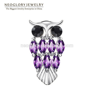 Neoglory Rhinestone Owl Design 14K Gold Plated Brooches Fashion Jewelry Accessories 2016 Fashion Made With Swarovski Elements