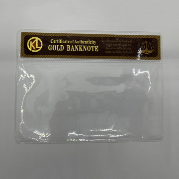 Visible Bag Display Plastic Card Sleeves for Banknotes and Currency - Clear Holders