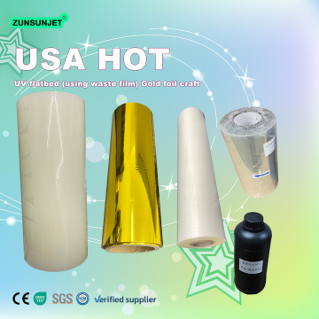 UV DTF Film and Glue Removal Process for Gold Foil Labels