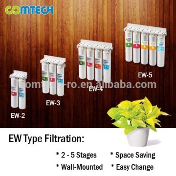 Easy to Install 2-5 Stage Residential Water Filtration Purifier (Pre-Filter, Sediment, Carbon, Resin)