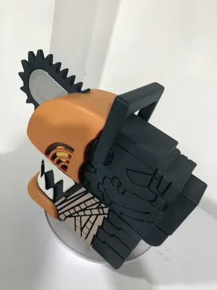 Chainsaw Man Latex Mask: Anime Cosplay Props for Halloween, Christmas, and More