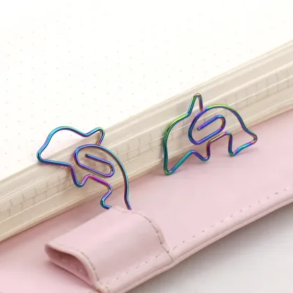 Iridescent Dolphin Paper Clips