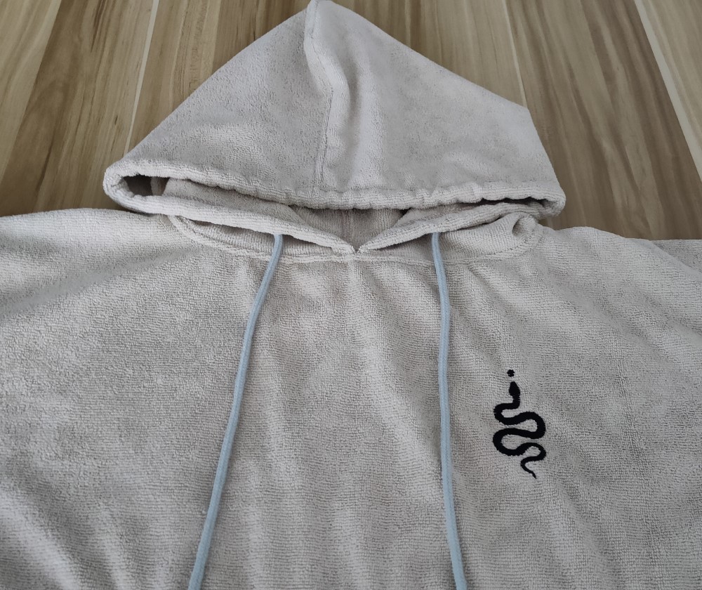 Microfiber Poncho Changing Robe With Logo Embroidery