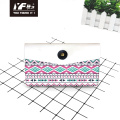 Popular simple color embroidery partysu pu pencil case