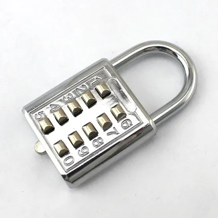 10 Button Mini Travel Luggage Button Padlock