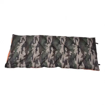 Warm Weather Mountain Climbing Camouflage Sleeping Bag & Polyester Camping Travel Bag
