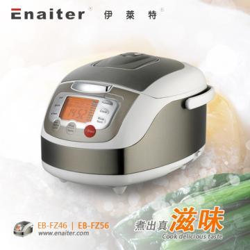Multifunctional Rice Cooker with Large Orange LCD Display