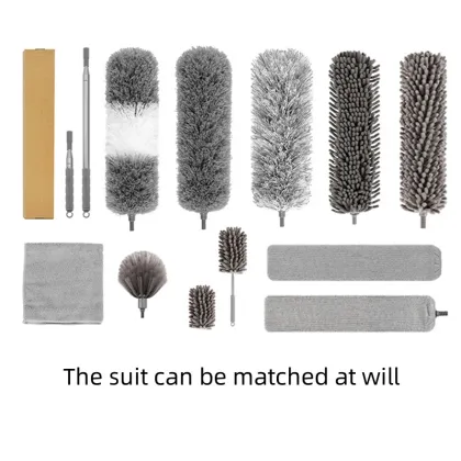 Retractable Feather Duster for Household Dust Removal