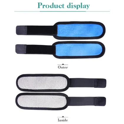 Tourmaline medical heated wrist wraps lifting support