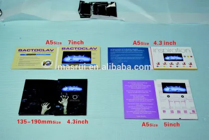 LCD Paper card booklet brochure video in print gifts and business