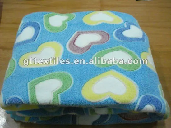 jacquard pattern coral fleece blanket