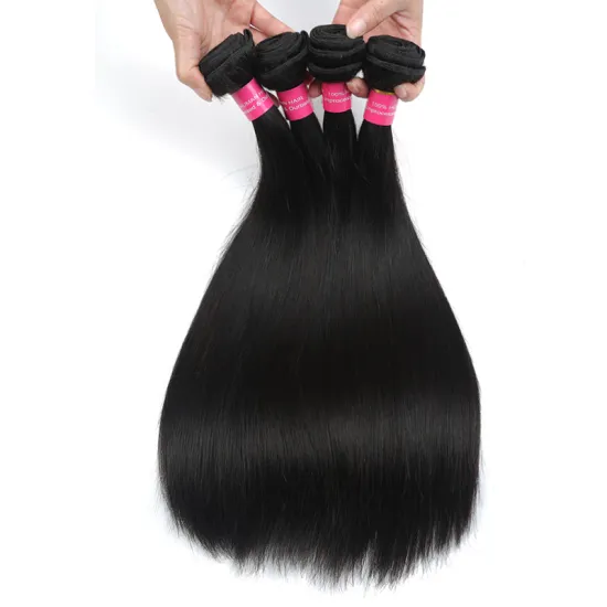 Full Cuticle Aligned Silky Straight 4 Bundles Brazilian Hair Bundles 100% Virgin Human Hair Extensions