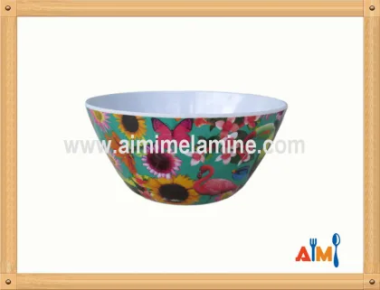 bamboo melamine salad bowl