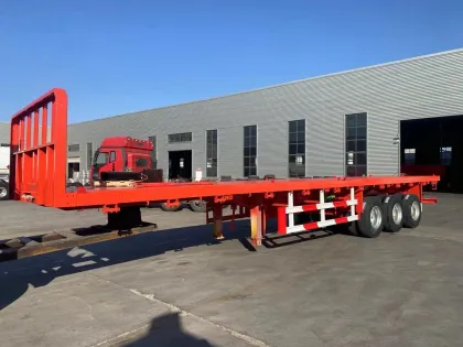 3 Axle 40-foot Flatbed Semi-Trailer for Truck Trailers and Containers