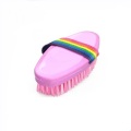 Equine Grooming Brush With Rainbow Strap Soft Sponge