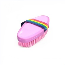 Equine Grooming Brush With Rainbow Strap Soft Sponge