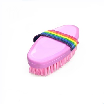 Equine Grooming Brush With Rainbow Strap Soft Sponge