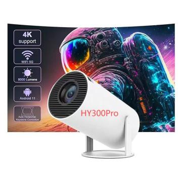 HY300 Pro Android 11 4K WiFi6 Wireless Portable Smart Projector