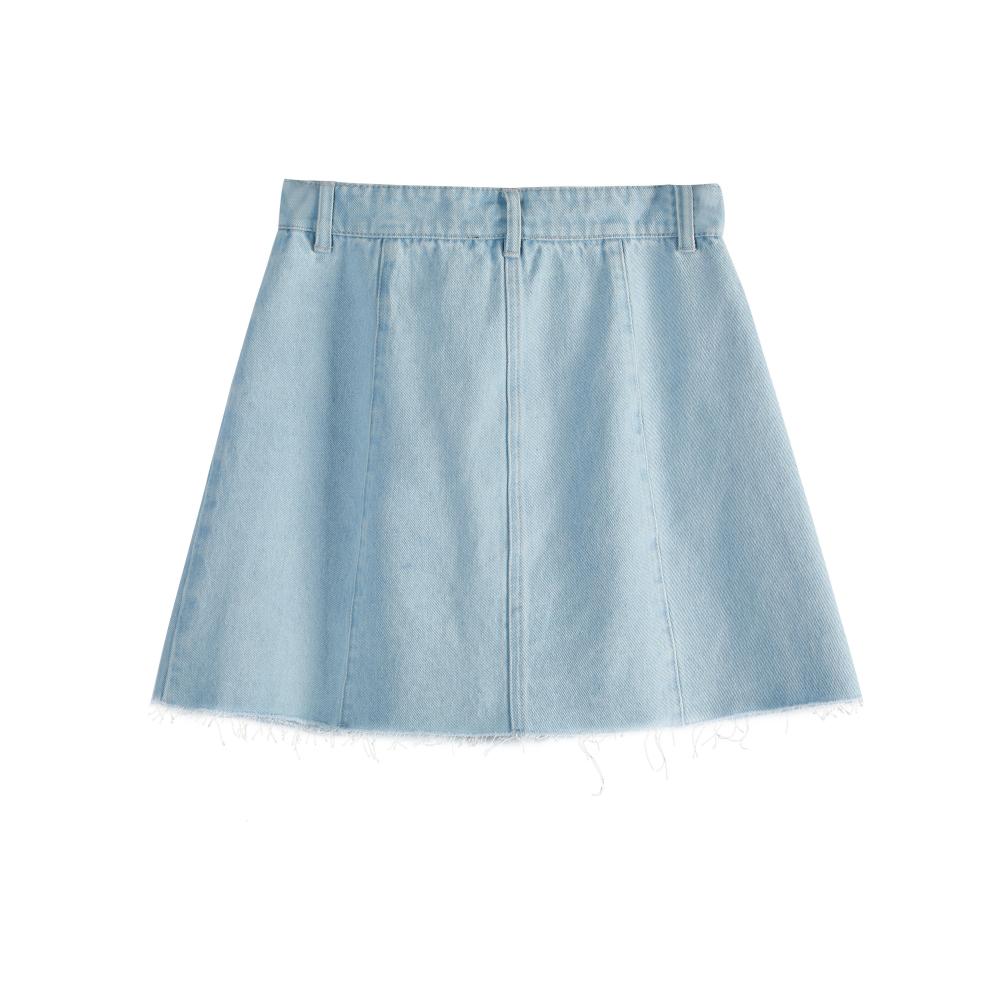 Vintage Denim Lace Short Skirt