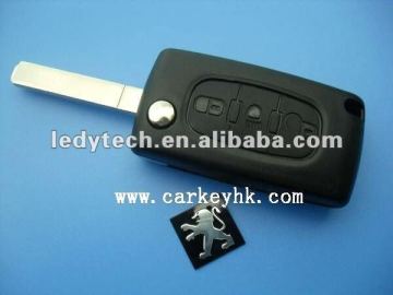 Peugeot 307 3 buttons key with light button,434 MHz ID46 T14 Chip