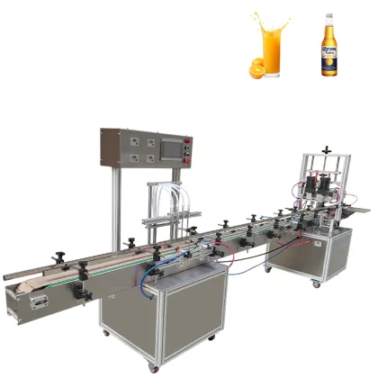 Automatic 4 Nozzle Bottle Filling and Sealing Production Line for Perfume and Aromatics