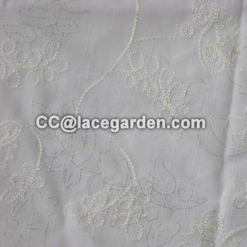 Beautiful Flower Design Chain Embroidery Fabric