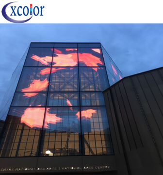 Publicidad a todo color de pantalla fija LED transparente P7.81