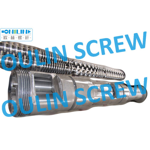Cincinnati Cmt58 Twin Conical Screw and Barrel for PVC Profile Extrusion, Cmt58/124