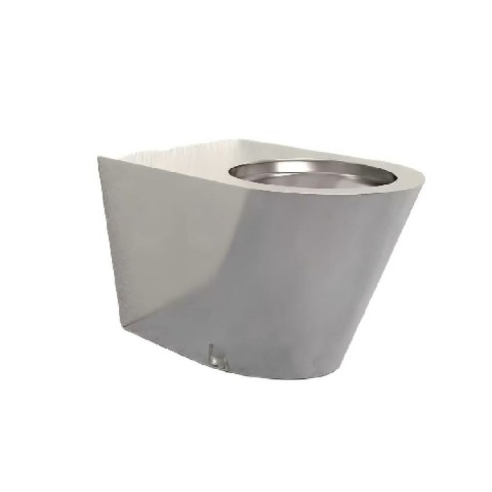 Modernes Vakuum-Toilettensystem aus Edelstahl