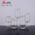 Bulk glassware gold rim crystal glass wholesale glass