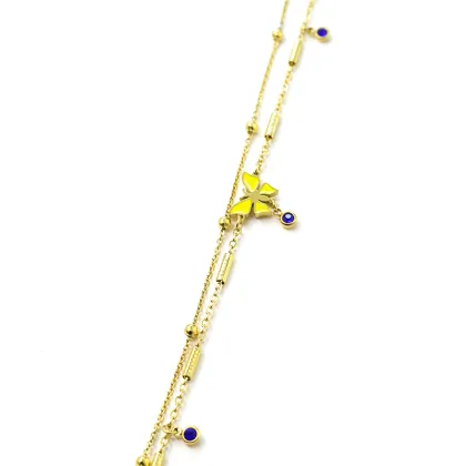 Custom Logo China Supplier: Exquisite Golden Steel Butterfly Anklet for Women