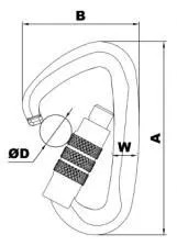 HouSon Wholesale Climbing carabiner,Metal carabiner,mini carabiner