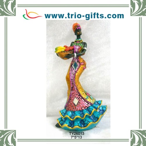 Hot Sale Home decorative polyresin African Figurine art crafts