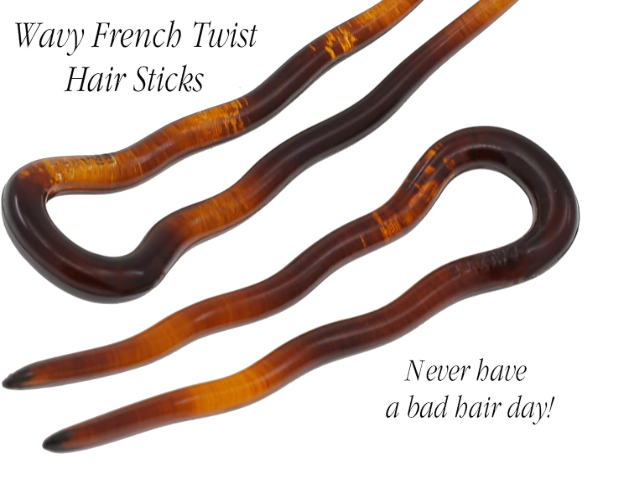 Elegant French Twist Hair Fork with Durable U-Shaped Clips
