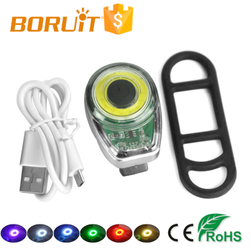 Colorful Bicycle Light USB Rechargerable LED Aluminum Tail Bike light