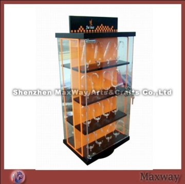 2-sides and 4-tiers Acrylic Watch Display/Plexiglass Watch Holder/Perspex Watch Display Box