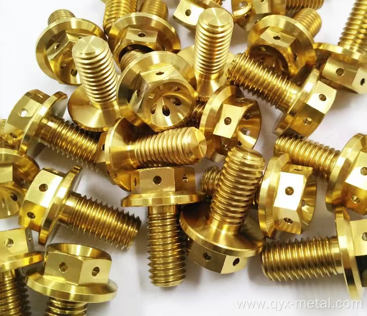 GR5 Titanium Hex Flange Bolts for Motorcycle